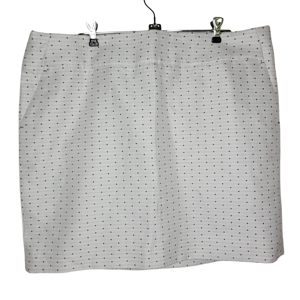 Ann Taylor Polka Dot Textured Pencil Career Skirt Women's Sz 18 Polished Twee